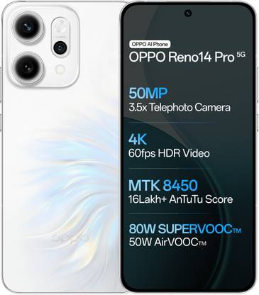 OPPO Reno14 Pro 5G (Pearl White, 256 GB)