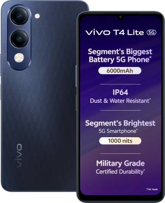 vivo T4 Lite 5G Charger in the Box (Prism Blue, 128 GB)