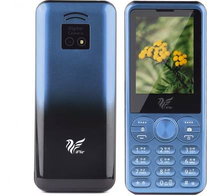 IAIR Basic Feature Dual Sim Mobile Phone with 2800mAh Battery, 2.4 inch Display Screen, 0.8 mp Camera with Big LED Torch (FPS7, Sky Blue)