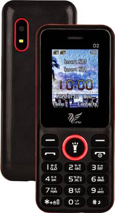 IAIR Basic Feature Dual Sim Mobile Phone with 1000mAh Battery, 1.77 inch Display Screen, 0.8 mp Camera with Big LED Torch (FPD2, Black)