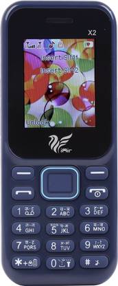 IAIR Basic Feature Dual Sim Mobile Phone with 1000mAh Battery, 1.77 inch Display Screen, 0.8 mp Camera with Big LED Torch (FPX2N, Blue)