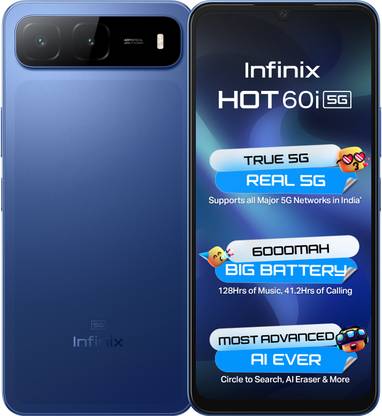 Infinix HOT 60i 5G (Shadow Blue, 128 GB)