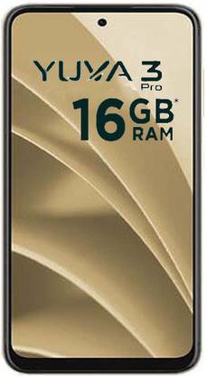 LAVA Yuva 3PRO DS with Premium Glass Back Design|5000 mAh Battery|Expandable Upto 1TB (DESERT GOLD, 128 GB)