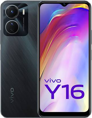 [For ICICI Credit Card] vivo Y16 (Steller Black, 64 GB)  (4 GB RAM)