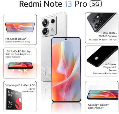 REDMI Note 13 Pro 5G (Arctic White, 128 GB)