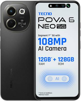 Tecno Pova 6 Neo 5G (Midnight Shadow, 128 GB)