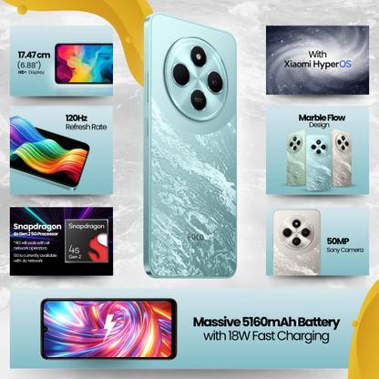 POCO C75 5G (Aqua Bliss, 64 GB)