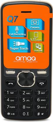 amaq Q7 Dual Sim, gold line keypad mobiles