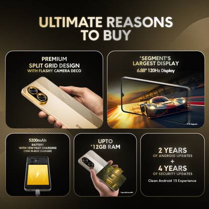 POCO C71 - Locked with Airtel Prepaid (Desert Gold, 64 GB)