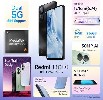 REDMI 13C 5G (Starlight Black, 128 GB)