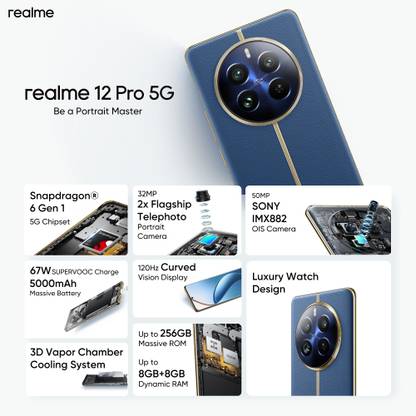 realme 12 Pro 5G (Submarine Blue, 128 GB)
