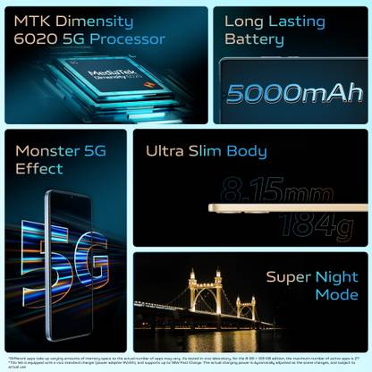 vivo T2x 5G (Aurora Gold, 128 GB)