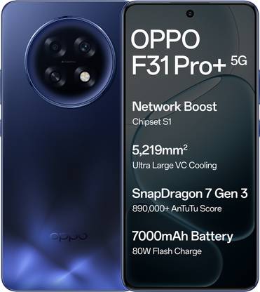 OPPO F31 Pro+ 5G (Gemstone Blue, 256 GB)