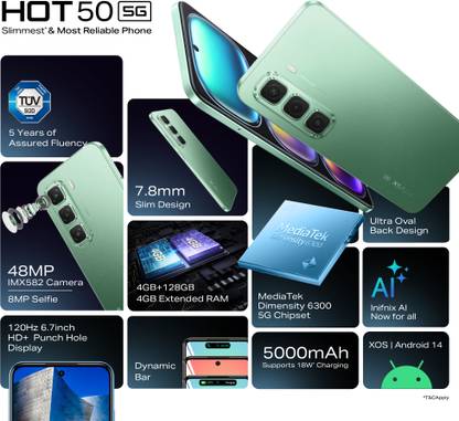 Infinix Hot 50 5G (Sage Green, 128 GB)