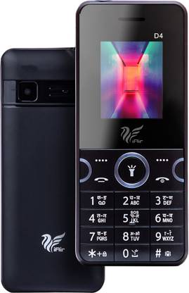 IAIR Basic Feature Dual Sim Mobile Phone with 1000mAh Battery, 1.77 inch Display Screen, 0.8 mp Camera (FPD4, Black)