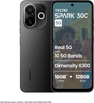 Tecno Spark 30C 5G (Midnight Shadow, 128 GB)
