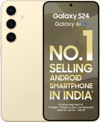 SAMSUNG Galaxy S24 5G (Amber Yellow, 128 GB)