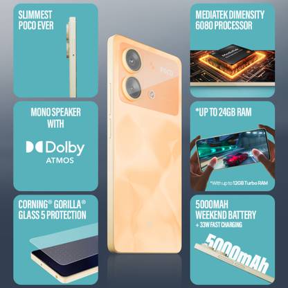 POCO X6 Neo 5G (Martian Orange, 128 GB)