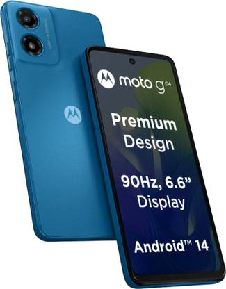 MOTOROLA G04 (Satin Blue, 128 GB)