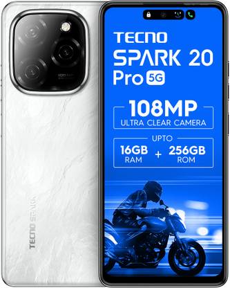 Tecno Spark 20 Pro 5G (Glossy White, 128 GB)