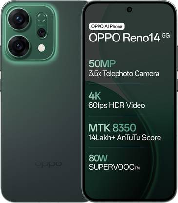 OPPO Reno14 5G (Forest Green, 256 GB)