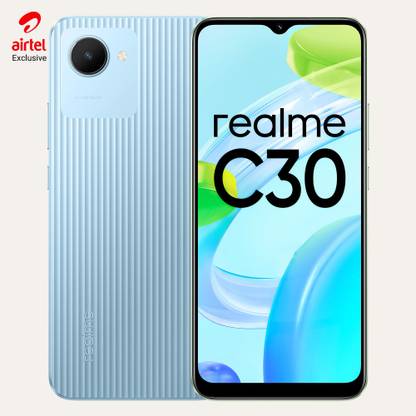 Realme C30 - Locked with Airtel Prepaid (Lake Blue, 32 GB)