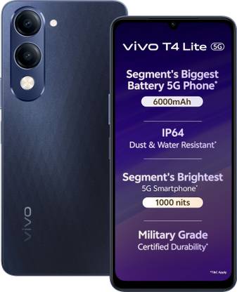 vivo T4 Lite 5G Charger in the Box (Prism Blue, 128 GB)