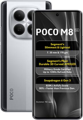 POCO M8 (Frost Silver, 128 GB) (6 GB RAM)