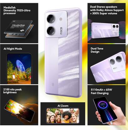 POCO M7 Pro 5G (Lavender Frost, 128 GB)