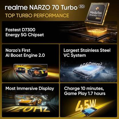 realme 70 TURBO 5G (Turbo Yellow, 128 GB)