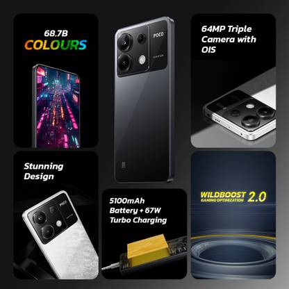 POCO X6 5G (Mirror Black, 256 GB)