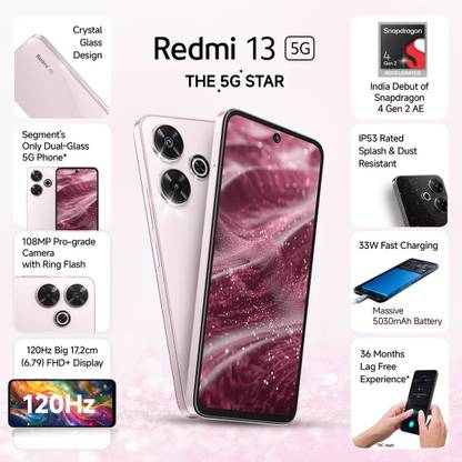 REDMI 13 5G (Orchid Pink, 128 GB)