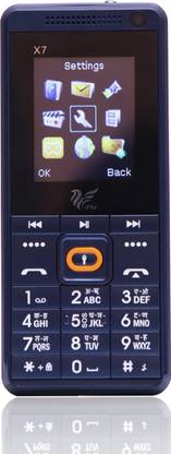 IAIR Basic Feature Dual Sim Mobile Phone with 1000mAh Battery, 1.77 inch Display Screen, 0.8 mp Camera (FPX7, Blue)