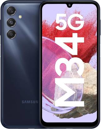 SAMSUNG Galaxy M34 5G without charger (Midnight Blue, 128 GB)  (8 GB RAM) at Rs. 22208
