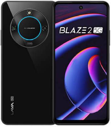 LAVA Blaze 2 5G with Dual Sim|50MP Rear Camera|5000 mAh Battery|Expandable Upto 1 TB (Glass Black, 128 GB)