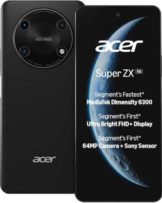 Acer Super ZX 5G (Carbon Black, 128 GB)