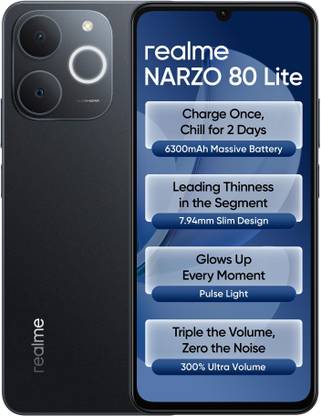 realme Narzo 80 Lite 4G (Obsidian Black, 128 GB)