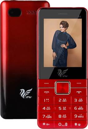 IAIR Basic Feature Dual Sim Mobile Phone with 2800mAh Battery, 2.4 inch Display Screen, 0.8 mp Camera with Big LED Torch (FPS6, Red)