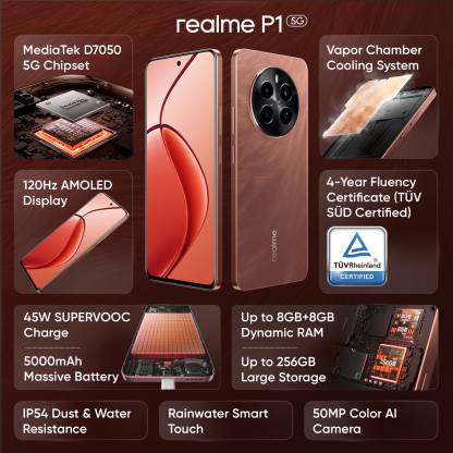 realme P1 5G (Phoenix Red, 128 GB)