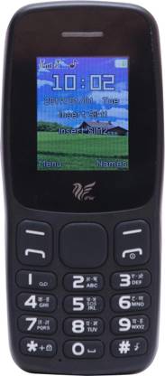 IAIR Basic Feature Dual Sim Mobile Phone with 1000mAh Battery, 1.77 inch Display Screen, 0.8 mp Camera with Big LED Torch (FPX8, Black)