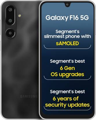 SAMSUNG Galaxy F16 5G (Bling Black, 128 GB)