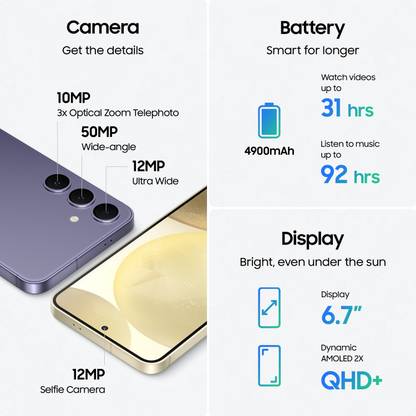 SAMSUNG Galaxy S24+ 5G (Cobalt Violet, 256 GB)