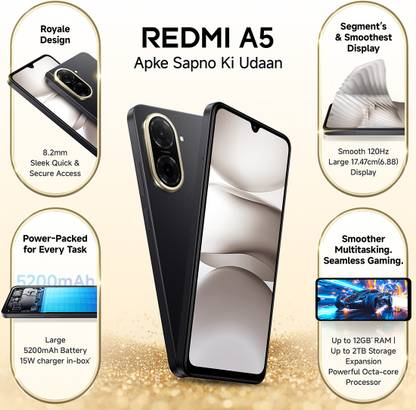 REDMI A5 (Just Black, 64 GB)