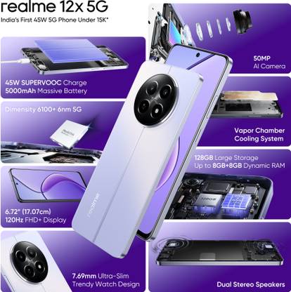 realme 12x 5G (Twilight Purple, 128 GB)