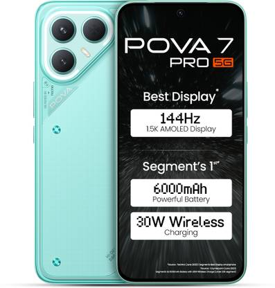 Tecno Pova 7 Pro 5G (Neon Cyan, 128 GB)