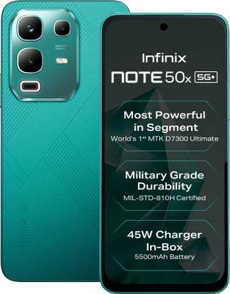 Infinix Note 50x 5G+ 45W Charger In the Box & AI (Sea Breeze Green, 128 GB)