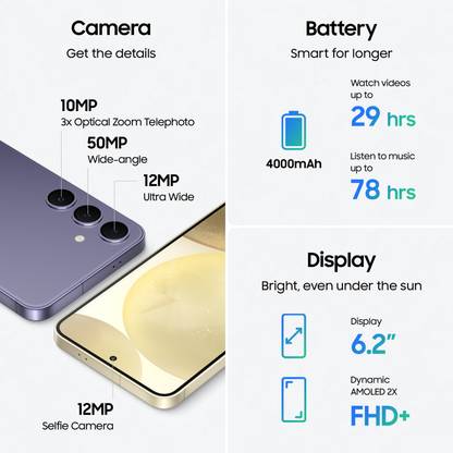 SAMSUNG Galaxy S24 5G (Amber Yellow, 256 GB)