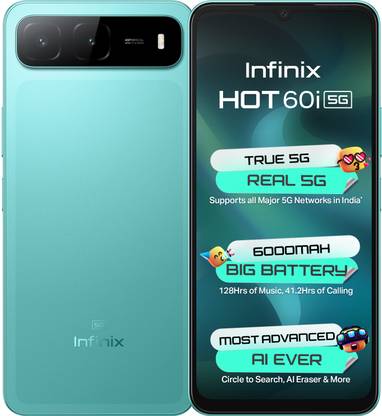 Infinix HOT 60i 5G (Monsoon Green, 128 GB)