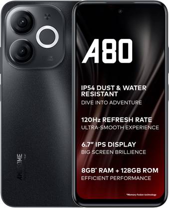 itel A80 (Sandstone Black, 128 GB)