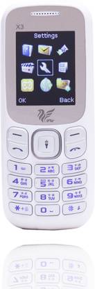 IAIR Basic Feature Dual Sim Mobile Phone with 1000mAh Battery, 1.77 inch Display Screen, 0.8 mp Camera with Big LED Torch (FPX3N) (White)